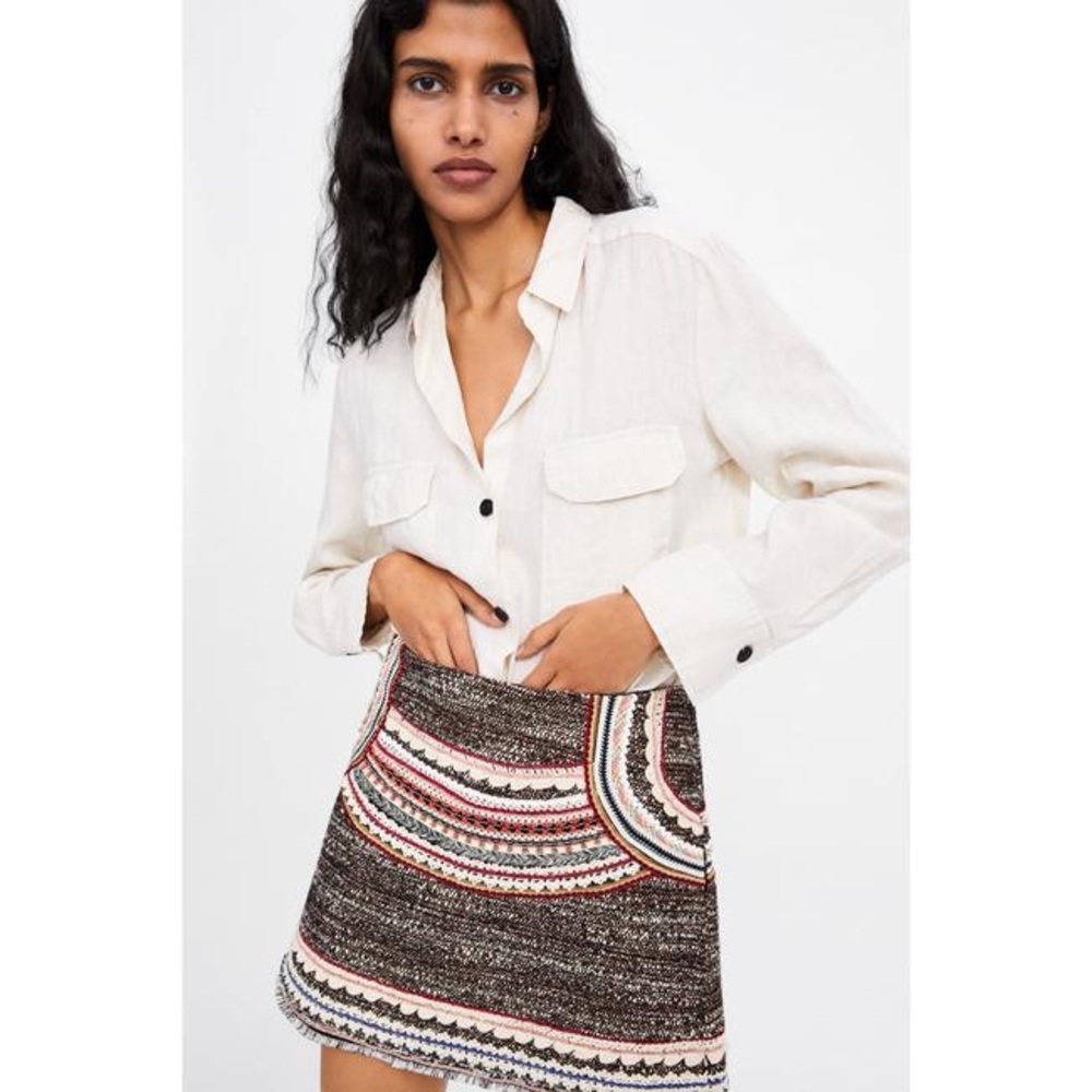 Zara Tweed Mini Skirt